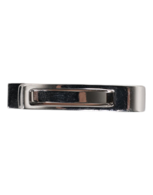 Dolce & Gabbana Silver Tone Brass Logo Branded Tie Clip Bar